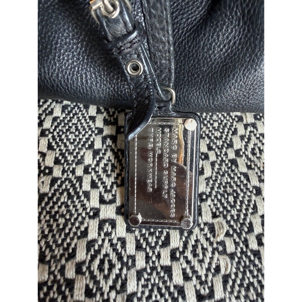 Rare Marc by Marc Jacobs $498 Black Classic Leather Satchel Purse - Picture 11 of 16